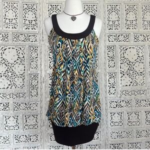 BCX Y2K Style Abstract Watercolor Bubble Dress Sz Medium